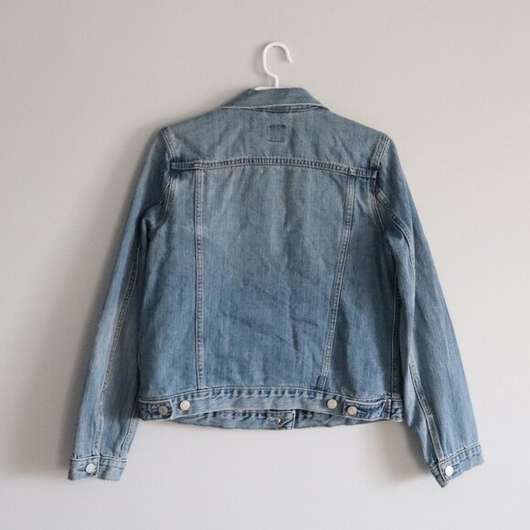 GAP Women's Blue Sz M Icon Medium Wash Buttoned Casual Long Sleeve Denim Jacket‎ - Picture 2 of 11